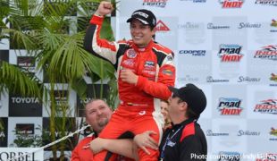 Chaves flips the script with Indy Lights win at Long Beach