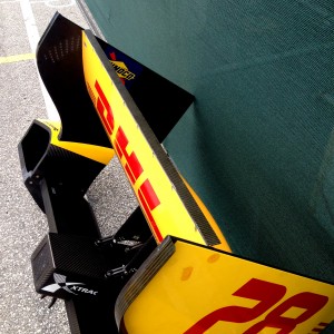 The rear wing of Ryan Hunter-Reay.